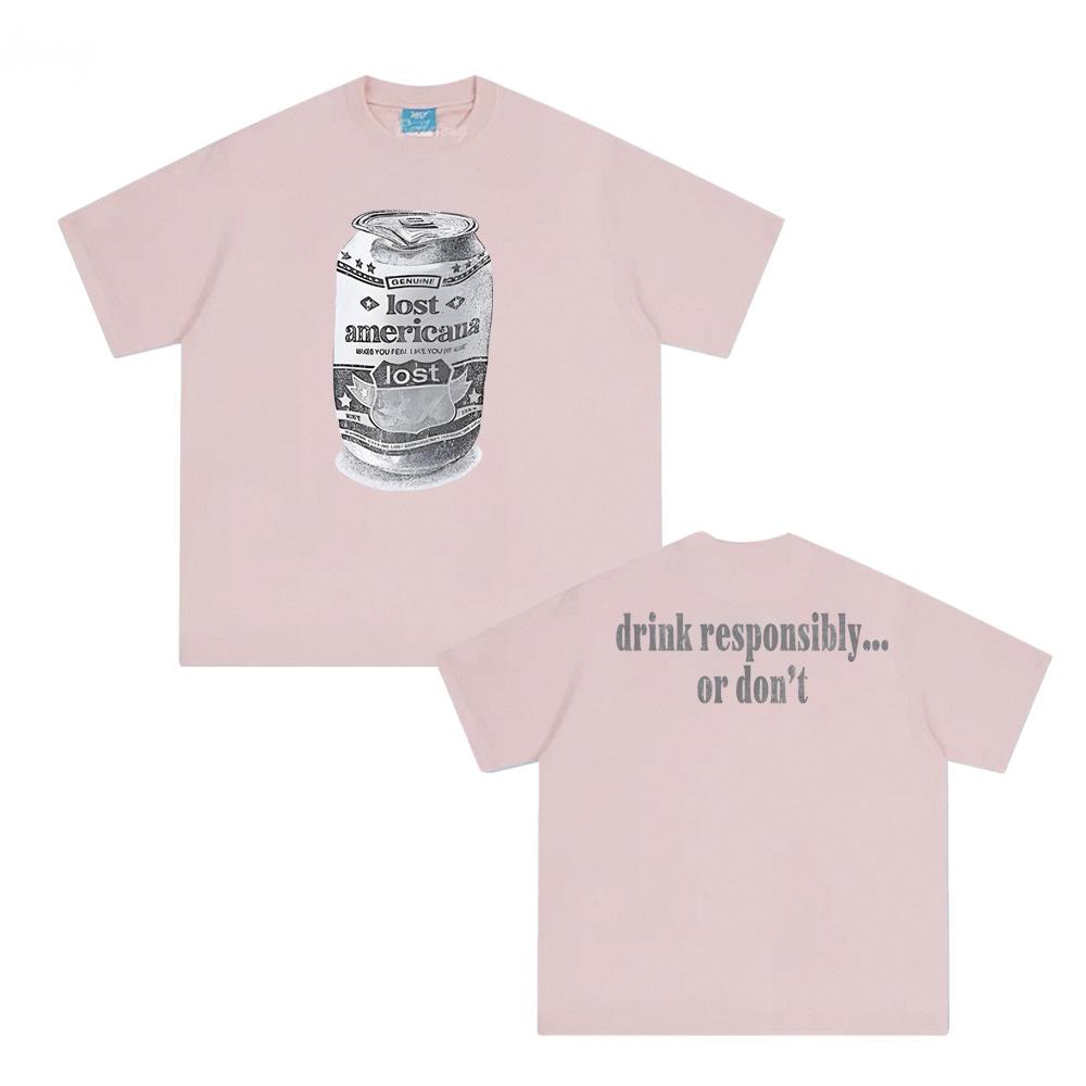 

Футболка Mgk Lost Americana Mgk Така ж, як на офіційному сайті Літня Високоякісна Верхній одяг Унісекс Літня Бавовняна Жіночий/Чоловічий Одяг L рожевий