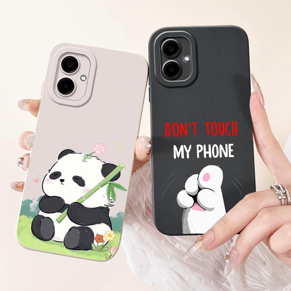 For Samsung Galaxy A06 Case SM-A065F Cute Panda Cartoon Cover Shockproof Phone Case For Samsung A06 A 06 GalaxyA06 4G Soft Shell