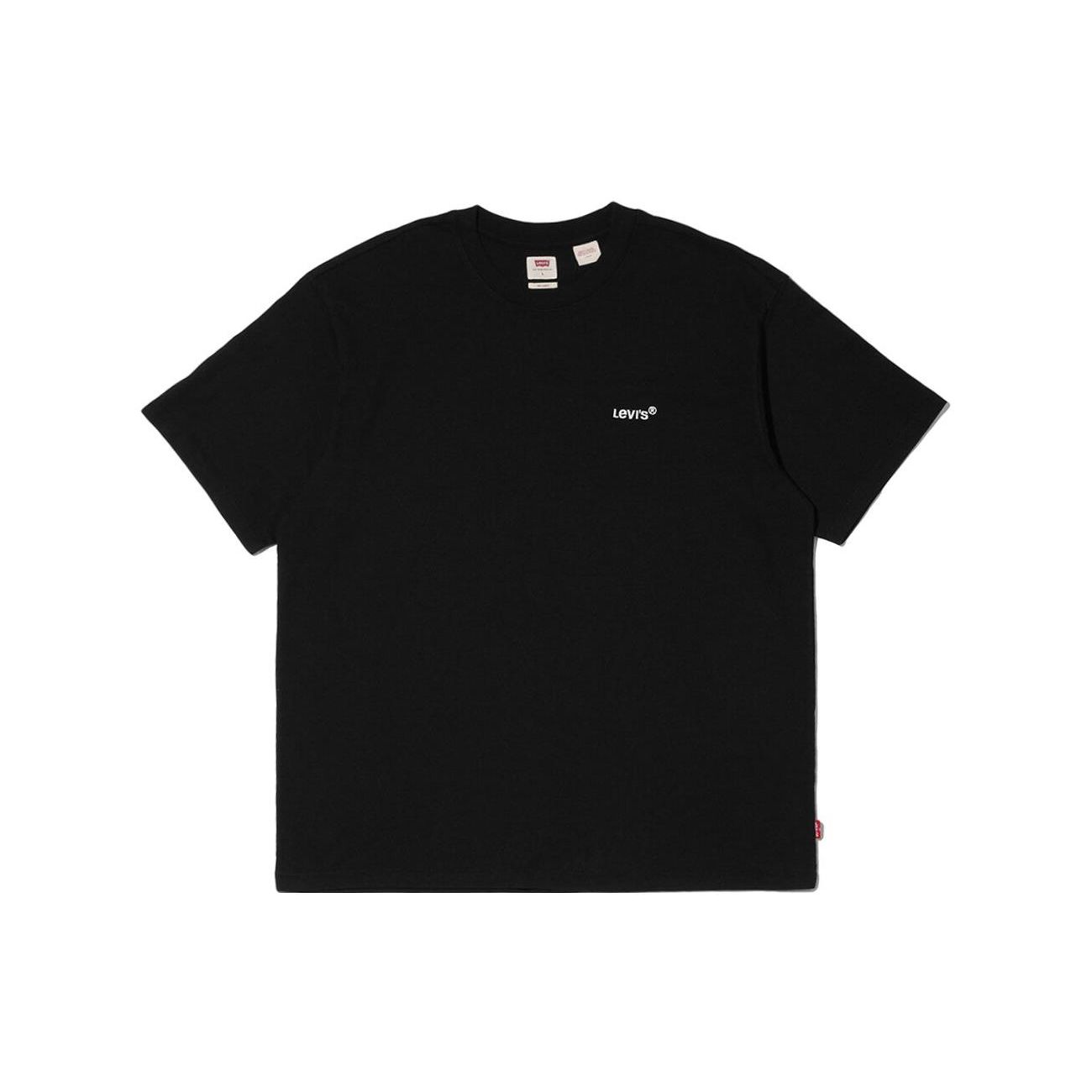 

Levis Однотонная футболка-пуловер с вышивкой логотипа, с круглым вырезом, унисекс, топы, черный A0637-0001 S