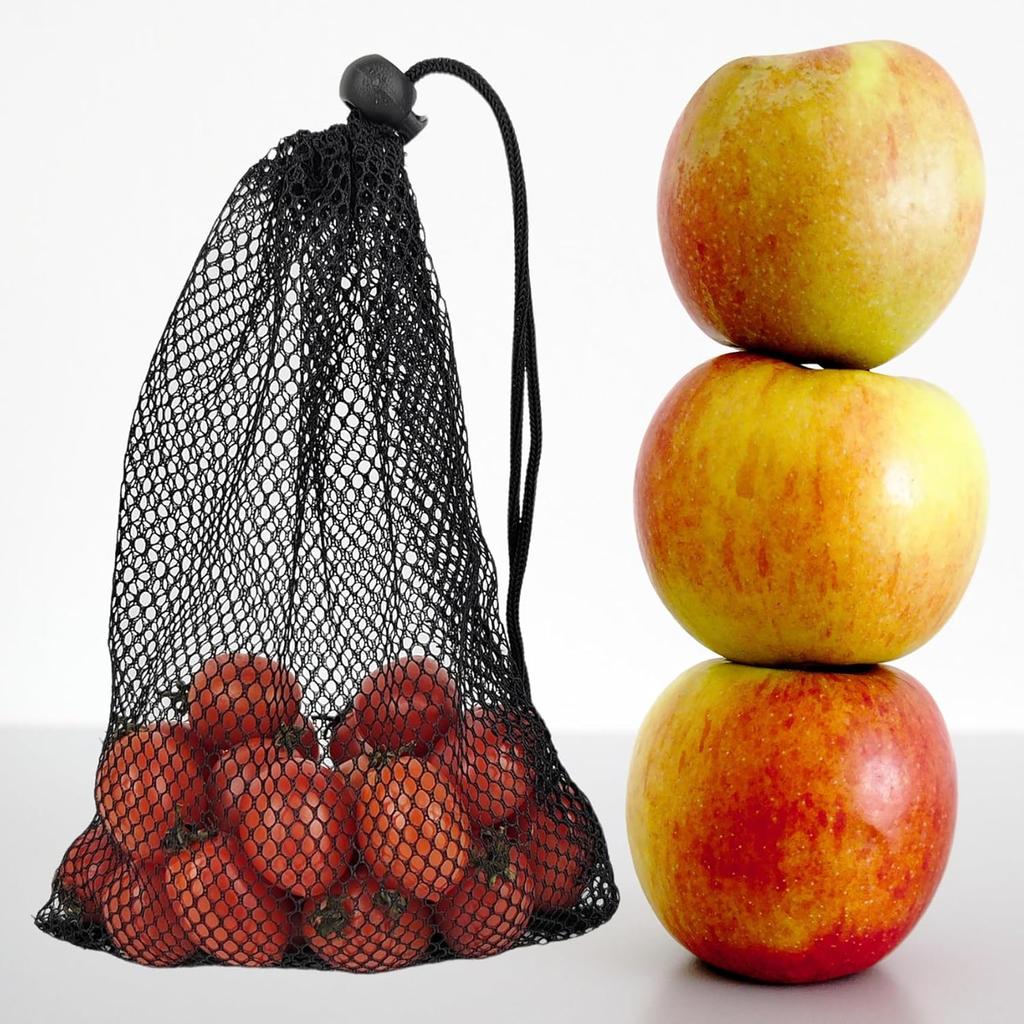 5 PCS Black Bags Mesh Storage Bag Mesh Bag Drawstring ForJewelry Gifts Small Travel Stuff Kitchen Wedding Small Travel Stuff (5, Black, 5.9 *