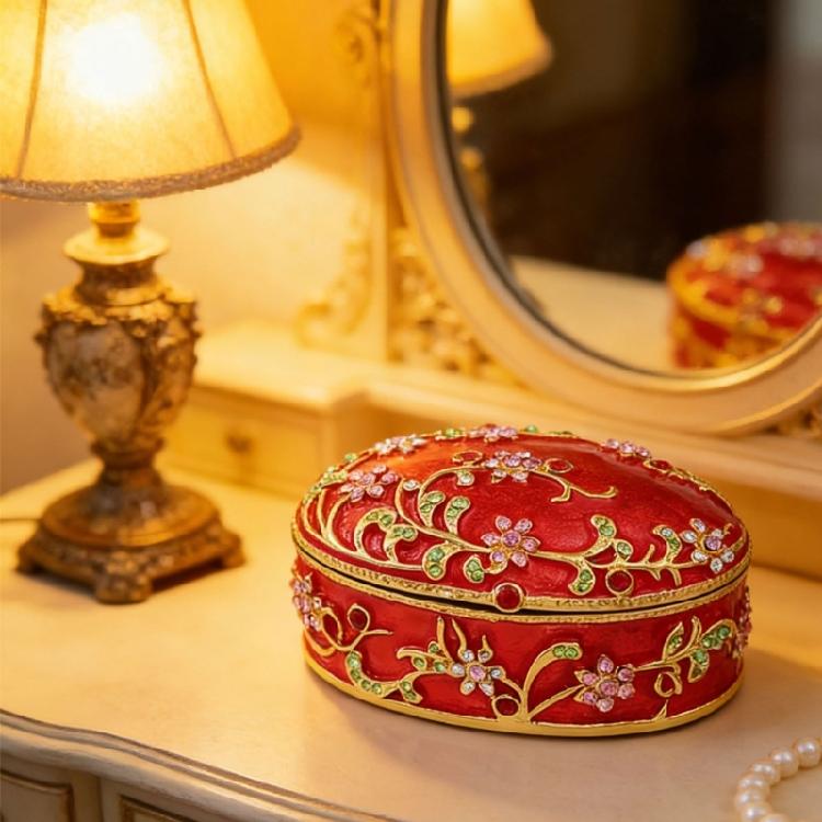 Classical Zinc Alloy Jewelry Organizers With Secure Closure And Ample Space Decorative Jewelry Box For All Your Accessories