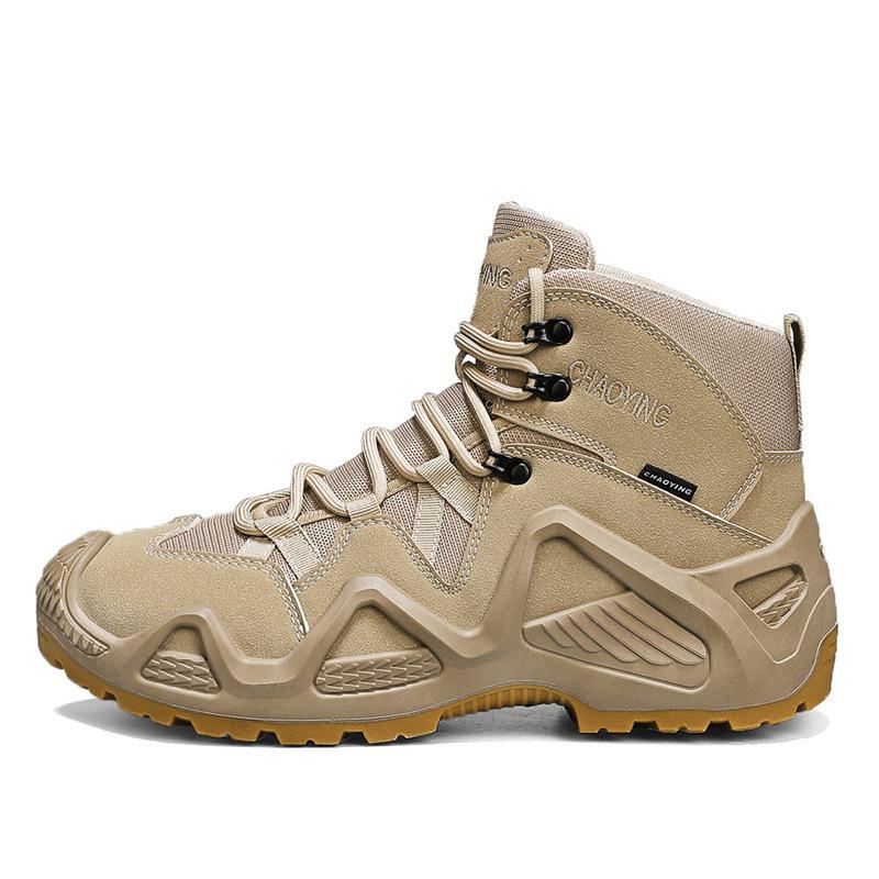 Martin Boots Men's New Autumn Outdoor Sports Non-slip Travel Hiking Shoes for Men's Thick Sole Mid-top Work Shoes