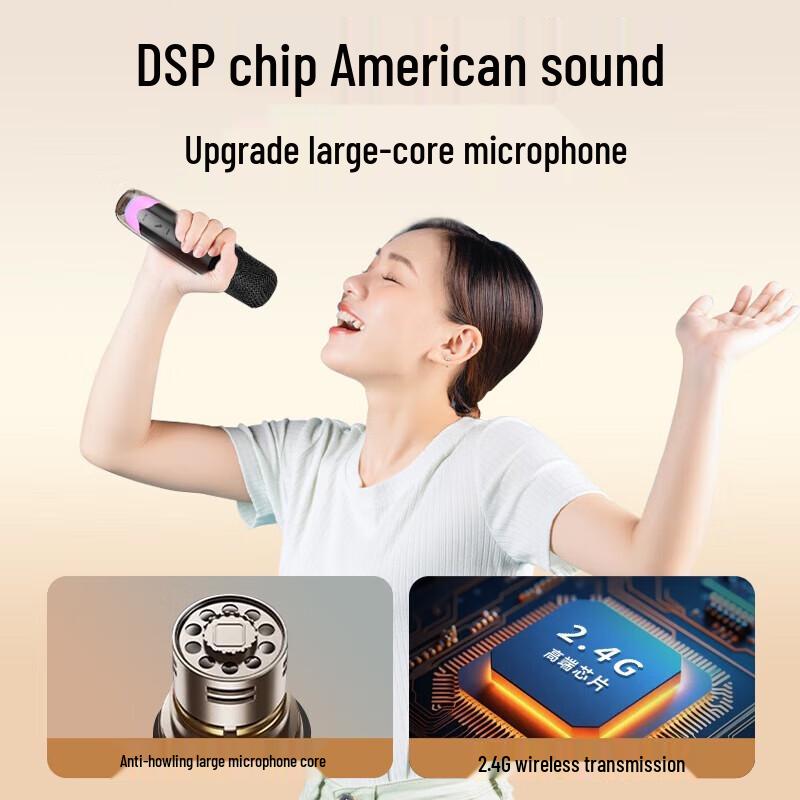 Newmine K19 Mini Bluetooth Karaoke Speaker with Dual Microphones