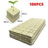 100PCS/50PCS 40mm/30mm Stonewool Hydroponic Grow Media Cubes Plant Cubes Soilless Substrate Seeded Rock Wool Plug Seedling Block