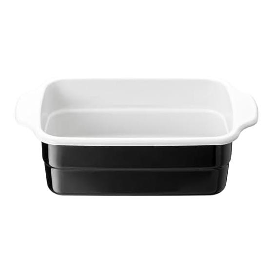 Takagi Metal Industry Tempura Pot Square Enamel 2.3L Black HT-KBW