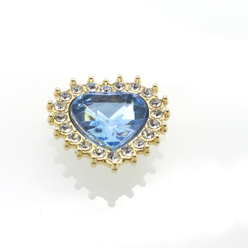 10Pcs/Lot19MM New Fashion DIY Jewelry Clothing Footwear Accessories with Diamond Heart Heart Flower Plate Buckle