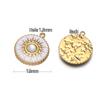 5pcs Stainless Steel 15mm Enamel Stone Charms for DIY Bohemian Sun Necklace Pendants Vintage Earrings Making Jewelry Findings