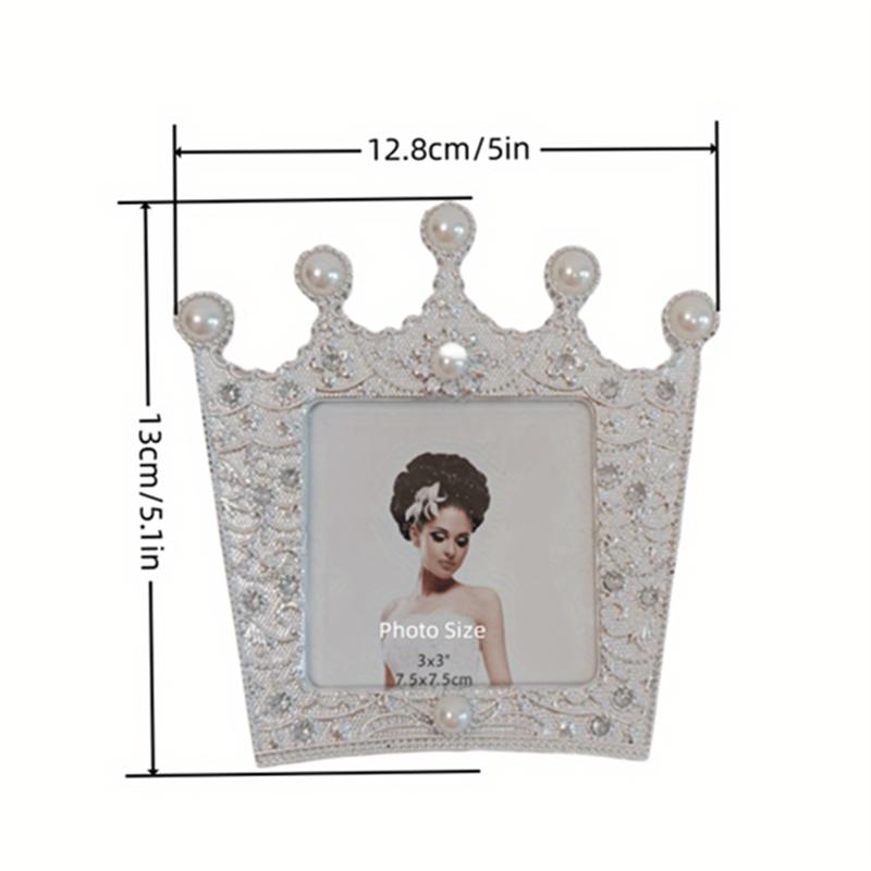 

5x7 framed desktopdisplaywithpearlstuddeddiamonddecoration for wedding dresses,weddings,Mother s Day,and Valentine s Dayuse
