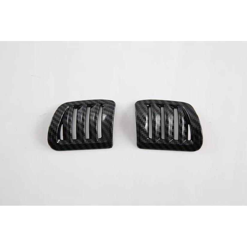 For Ford Ranger  2024 Carbon Fiber Style Upper Front Air Vent Outlet Cover Dashboard Trim Bezel Frame Molding Garnish