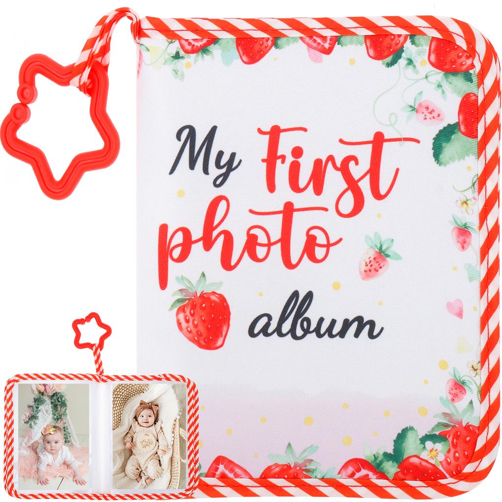 Baby Photo Album First Year Baby Photo Book Growth Babies Albums Shower Gues with Family Recordt Diy Giraffe Photography Album