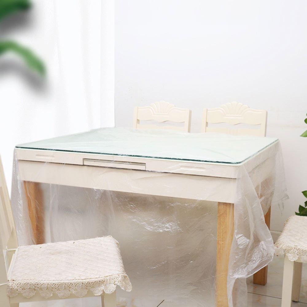 10 Stück PE Einweg-Tischdecke Runde Tischdecke für Picknicks im Freien Hochzeitsempfang für Gäste