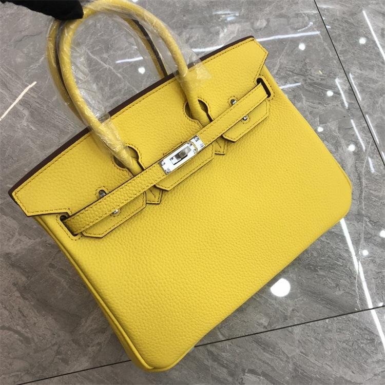 Mode erste Schicht Rindsleder Togo Platin Tasche Damen Silberne Schnalle High-End Handtasche Vielseitige Schulter Umhängetasche