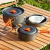 SanJiaoLong Portable Outdoor Camping Cookware Set with 1.1L Kettle
