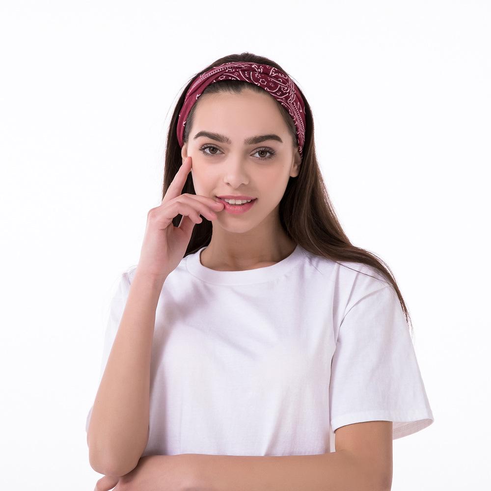 Paisley Twisted Women's Stretchable Bandana Print Headband Hair Wrap Twisted