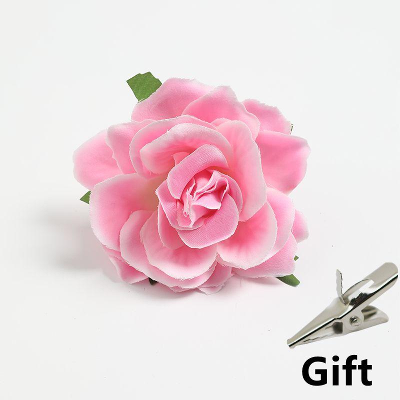 10CM High Quality Silk Roses Flower Wall Wedding Home Decor Christmas DIY Brooch Bridal Accessories Clearance Artificial Flowers
