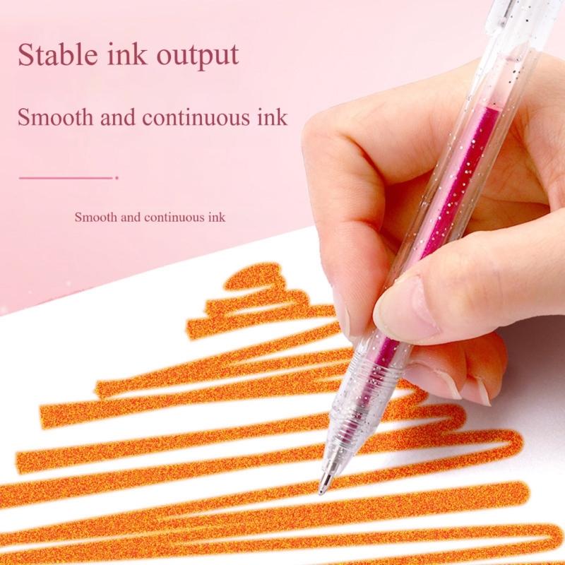 Sparkling Gel Inks Refill Cartridges 1.0MM Assorted Color For Journal Planner Scrapbooking Doodling Note Taking Drawing