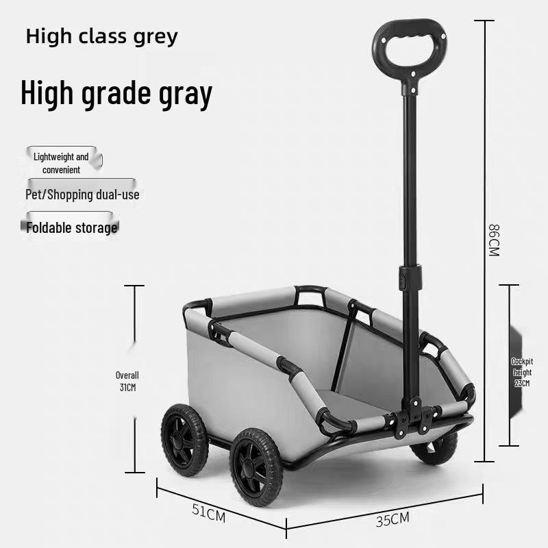 Hafif Katlanabilir Evcil Hayvan Arabası ve Kedi ve Köpekler için Oyun Evi