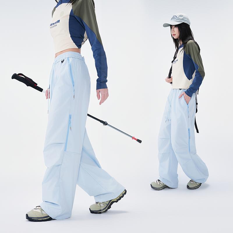 Women's Pants, American Straight Leg Work Pants, Loose Paratrooper Pants, Hong Kong Style Functional Casual Pants
