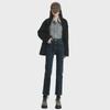 Women's Blue-Gray Slim Cigarette Jeans - High Waist, Nine-Point Length, Spring & Autumn 2023 Collection, Small Sizes