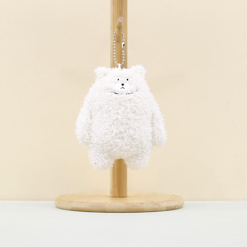 Adorable Cute Bear Plush Toy Keychain Soft Short Fur Hanging Doll For Bags