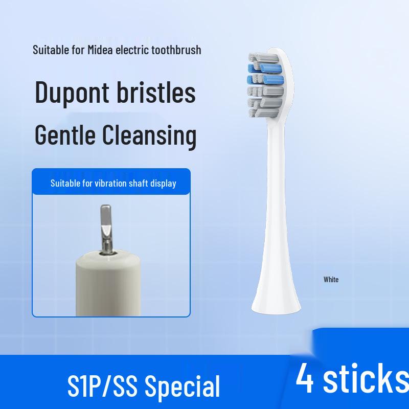 Replacement Soft Bristle Brush Head for Midea S1PX/S5/S1P/SS Electric Toothbrush (MC-AJ0101/02)