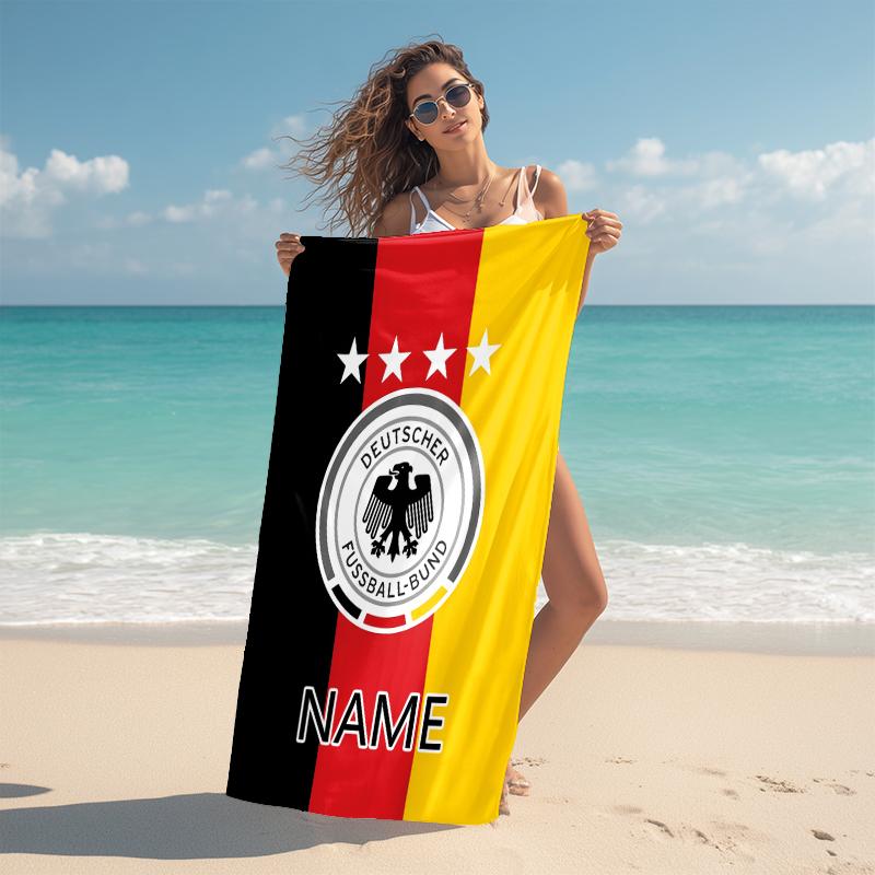 Personalized Lion Crest Emblem Beach Towel Microfiber Beach Towel Thin Absorbent for Beach Swimming Yoga Bath Sports. 0910148