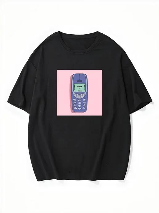 Oversized T-shirt with 90s–2000s print S