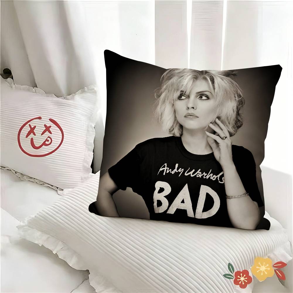 Pc Punk Rock Band BBlondie Pillow Case Fashion Square Pillowcase Bedroom Sofa Room Ins Decoration Leisure