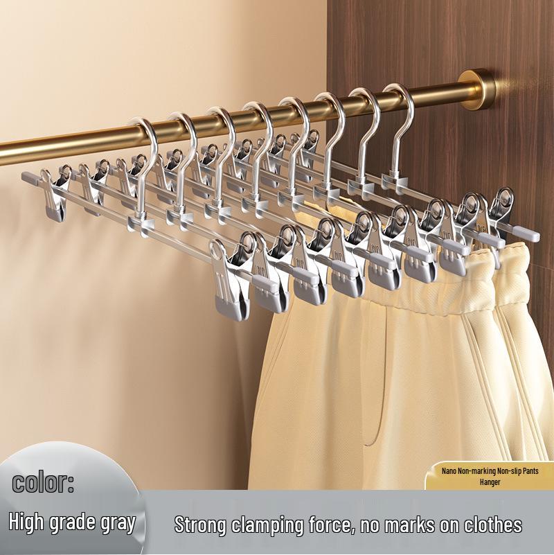 Strong No-Mark Trouser and Skirt Hanger Clips for Drying and Storage