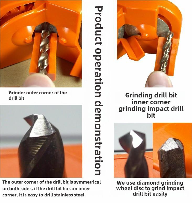 Portable Multi-Function Grinding Tool for Drill Bits, Knives, and Cutters