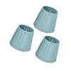 3PCS Cloth Lampshade E14 Clip On Fabric Lamp Cover for Chandelier Wall Lamp   Home Decor(Black )