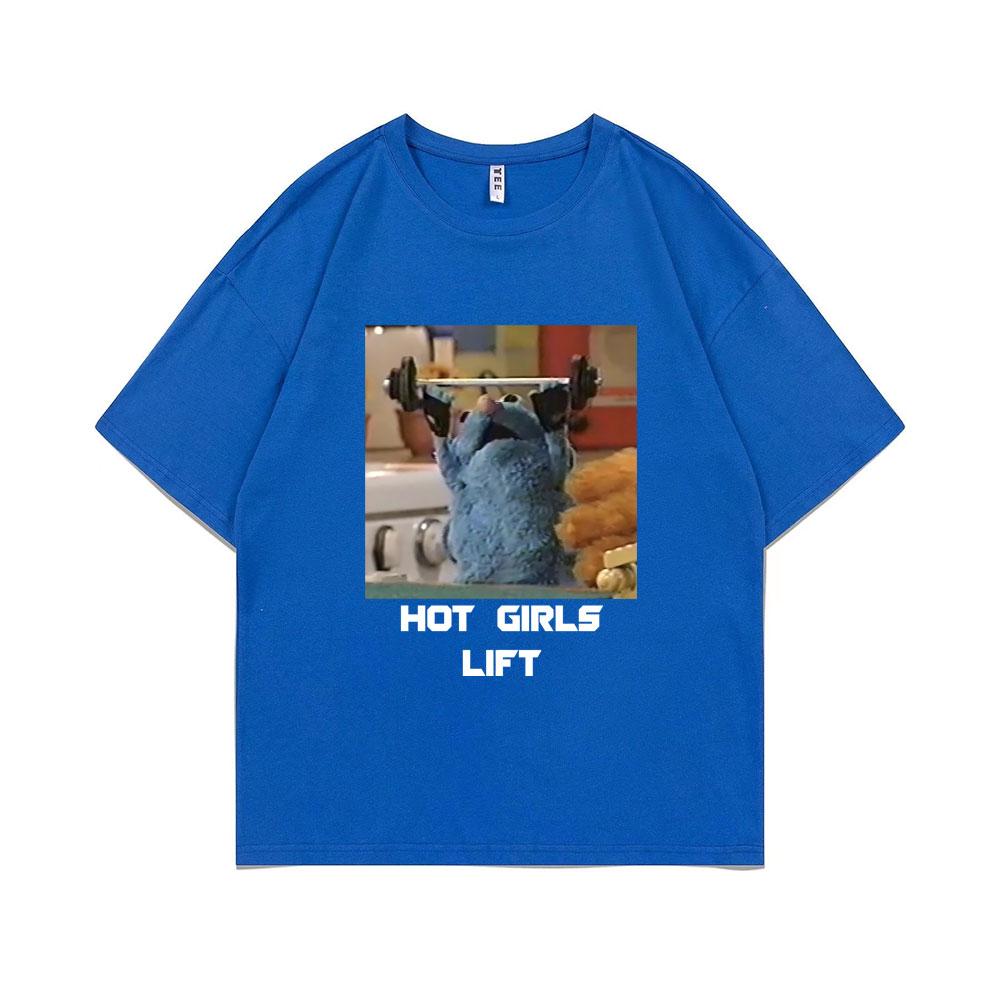 Tutter Hot Girls Lift Tshirt Working On My Fitness T-shirt Funny Mouse Graphic Short Sleeve Tshirt Men Women Fashion Casual Tees