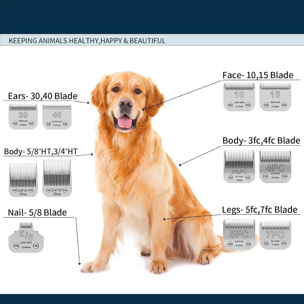 3F,4F,5F,7F 9#,10#,30#,40#, 50# Professional Pet Dog Clipper Blade Fit for Most Andis,Oster A5,Wahl KM Clippers Animals Clippers