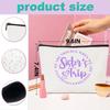 3Pcs Girls Trip Gifts Girls Weekend 2025 Makeup Bag Sisters Trip Gifts Favors Summer Gifts Cosmetic Bag Toiletry Bag Zipper Pouch Weekender Bags for