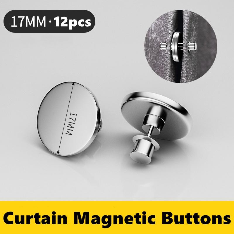 Curtain Magnetic Button Detachable Curtain Fix Fastener Clip Prevent Light Adjustment Window Screen Close Magnet Buckle