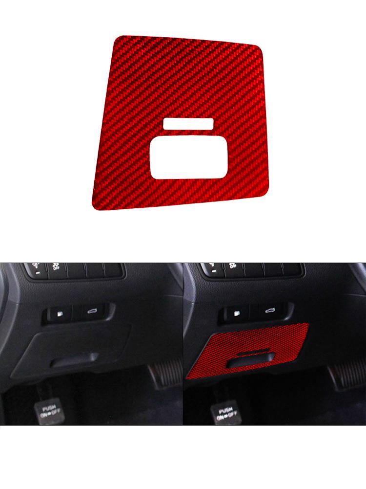 Carbon Fiber Car Fuse Box Cover Trim Sticker For Kia Cadenza 2014 2015 2016 Car Interior Accessories