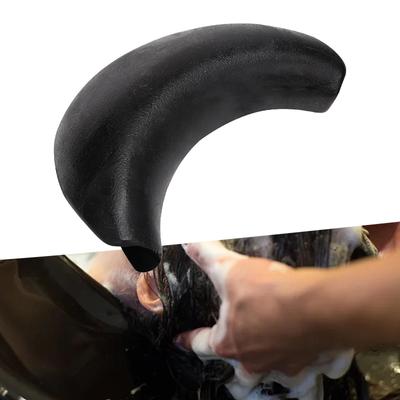 Cojín para reposacabezas de salón, agarre para cuenco de champú, suave, profesional, cómodo, de silicona negra