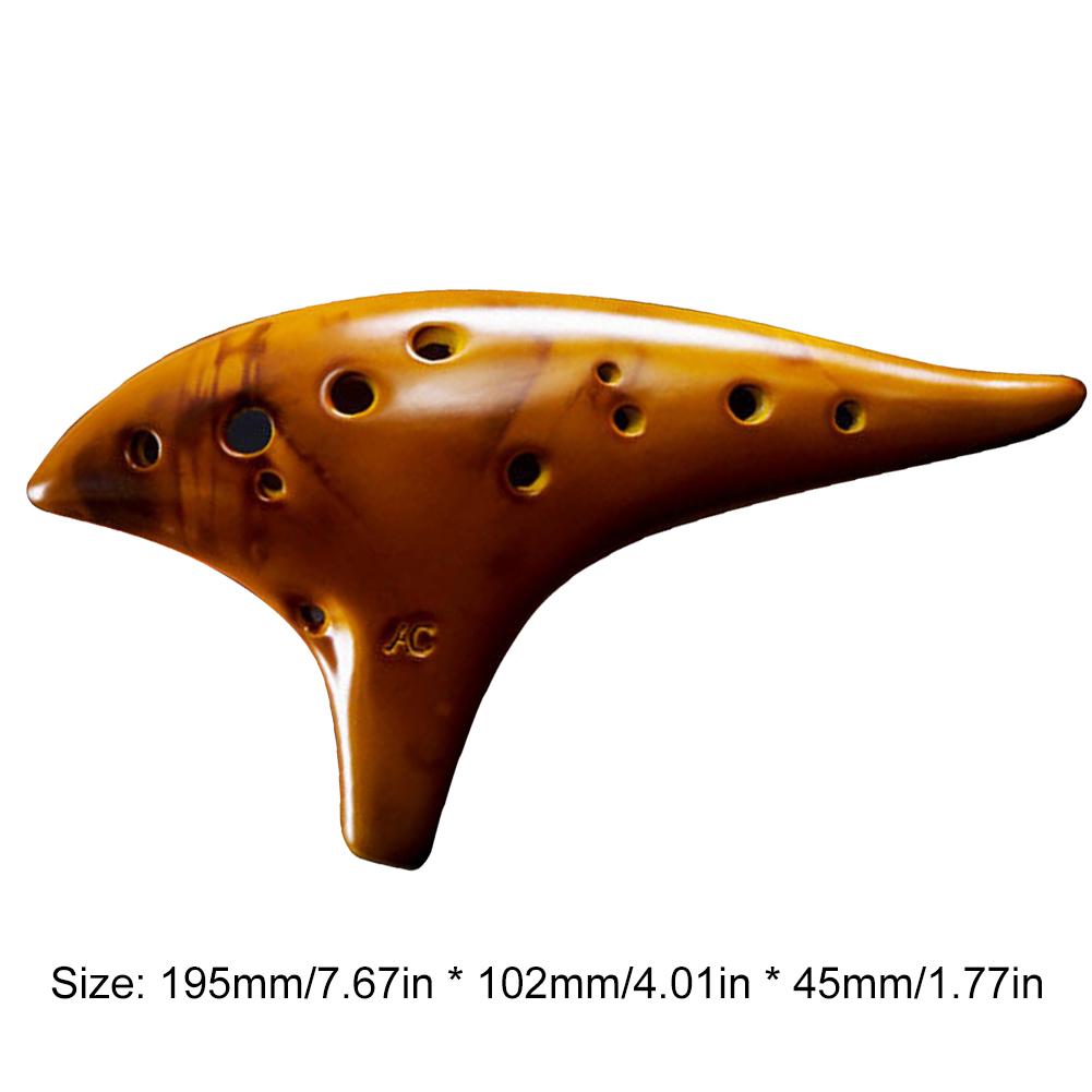 12 Hole Professional Ocarina Stable Intonation Alto C Tone with Protective Bag Instrument for Music Lover Beginner