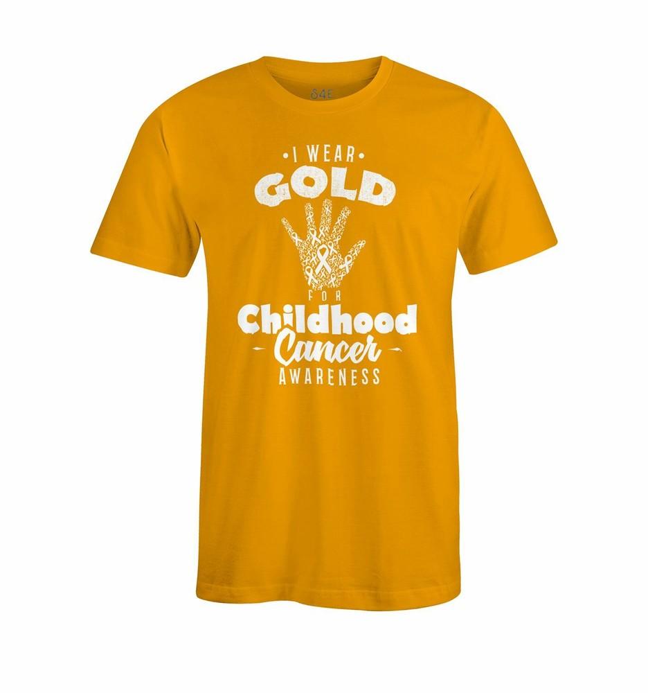 S4E Men's I Wear Gold For Childhood Cancer Awareness T-Shirt