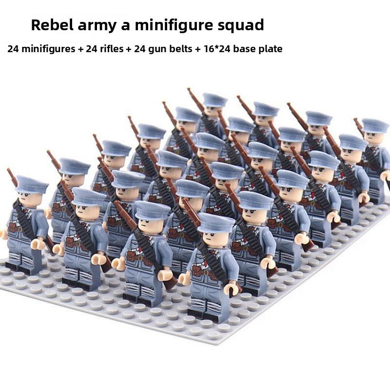 Non-Toxic Military German Soviet And American Soldiers Various Legions New World War Ii Doll Phalanx Suit Rifle Assembly Building Blocks