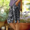 Lockere Kniebundshorts mit Blumenmuster und Seitentaschen für Damen Leichte lässige Sommerkleidung