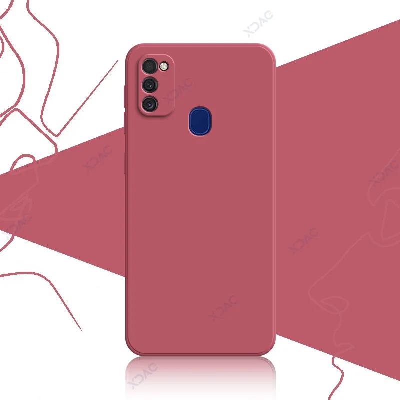 

Высококачественные квадратные жидкие силиконовые чехлы для телефонов Samsung Galaxy M21 M30S SamsungM21 360 Мягкий защитный чехол Anti-Daring Armor Samsung M30S