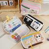 Pencil case 2025 new cute large capacity high value ins style pencil case for girls black cute dog repair pencil case