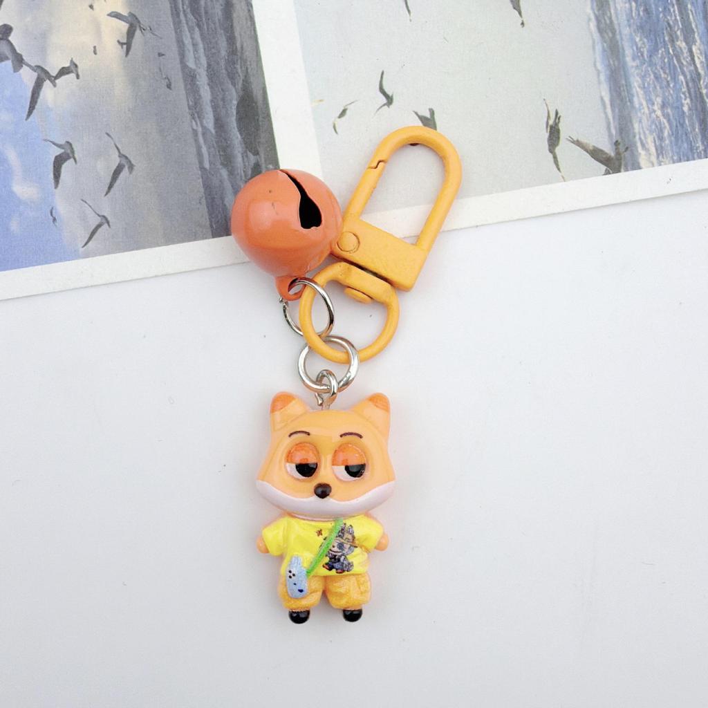 Cartoon Animal Resin Keychain Pendant - Cute Anime Accessories for Couples & Backpacks
