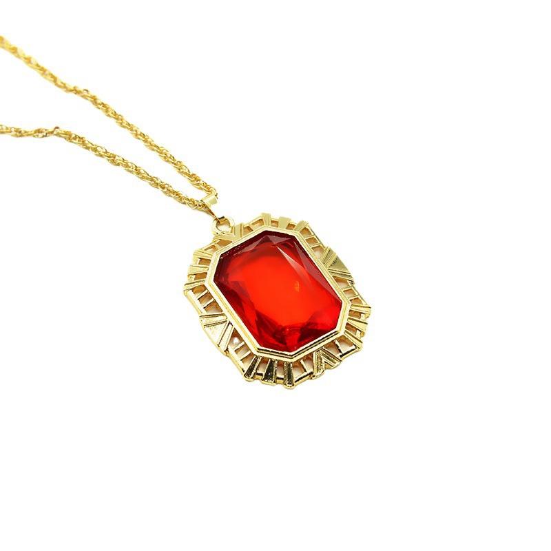 Same The Sandman Ruby Necklace Square Pendant Cos Props Birthday Christmas Gift