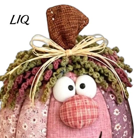 Unique Handmade Gifts for Autumn Harvest Whimsical Patchwork Pumpkin, Pumpkin Table Decor, Cute Smiling Face Fabric Decor Cloth Tabletop Mantel Shelf