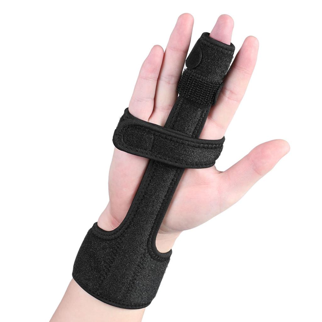 FBA Finger Guard Fracture Splint Fixed Sleeve Hammer Finger Rehabilitation Fixator Knuckle Finger Guard Black