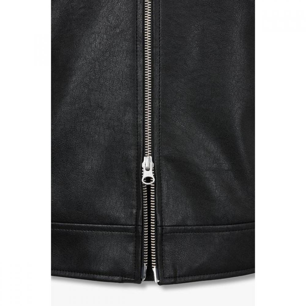 STUDIO TOMBOY Men Synthetic Leather Zip Up Jumper 91m6361831
