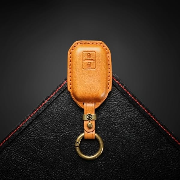 Suzuki Jimny Nodoma JC74W Key Front New Jimny 64 Spacia Custom Key Genuine Leather Smart Key Custom Dress Up Camel 2 [smasol] Cover, End, Series,