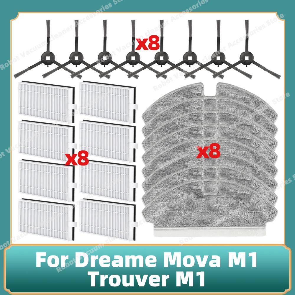Compatibile Per Dreame Mova M1 / Trouver M1 Robot Aspirapolvere Pezzi di Ricambio Spazzola Laterale Filtro Hepa Panno Mocio Accessori